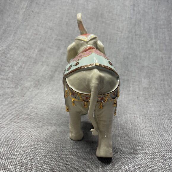 Lenox Meji The Flower Blossom Elephant Porcelain Figurine Original Box - Picture 7 of 9